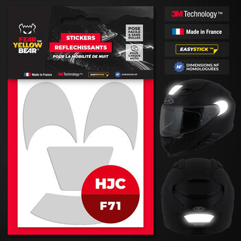 Stickers réfléchissants HJC F71™ Fear The Yellow Bear