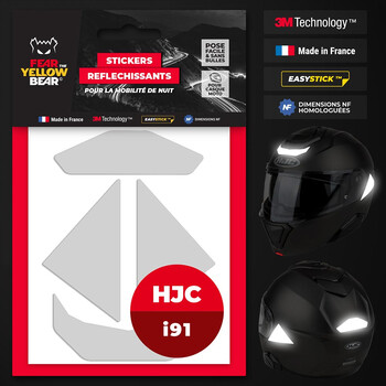 Stickers réfléchissants HJC i91™ Fear The Yellow Bear
