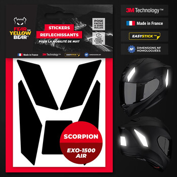 Stickers réfléchissants Scorpion Exo 1500 Air™ Fear The Yellow Bear